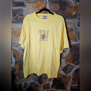 Time square sportswear Vintage Tennessee light yellow t shirt